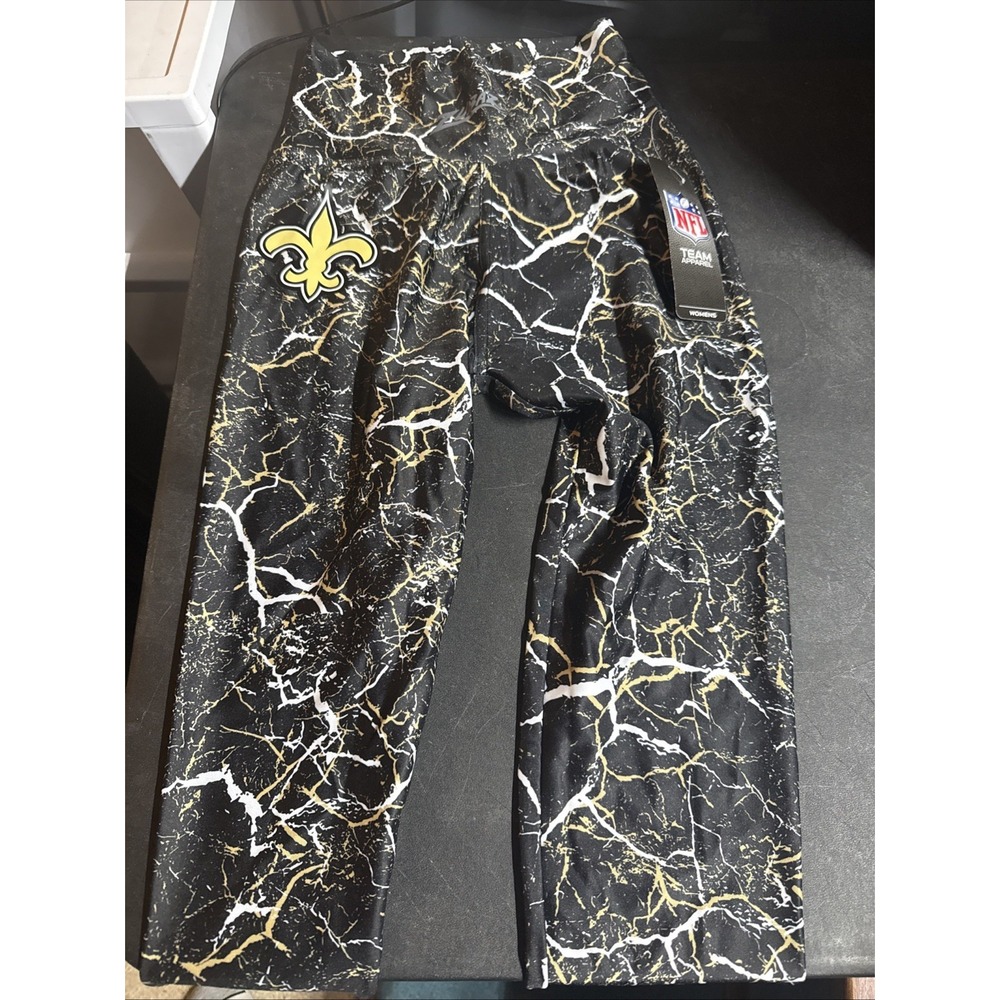 New Orleans Saints NFL Women's Majestic Zubaz  Leggings Brand‎ New W/tag Size XS